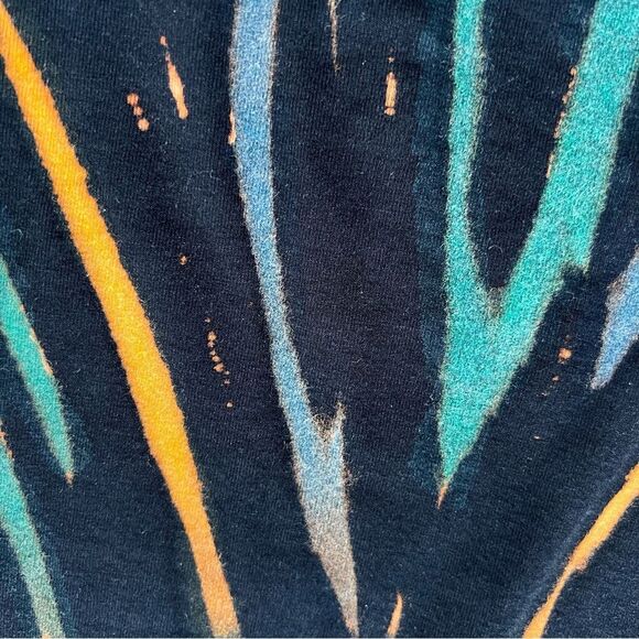 Kamana Art To Wear Abstract Black Multicolor Boho Unique Poncho Shawl Top  SZ OS - Picture 10 of 12